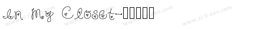 In My Closet字体转换
